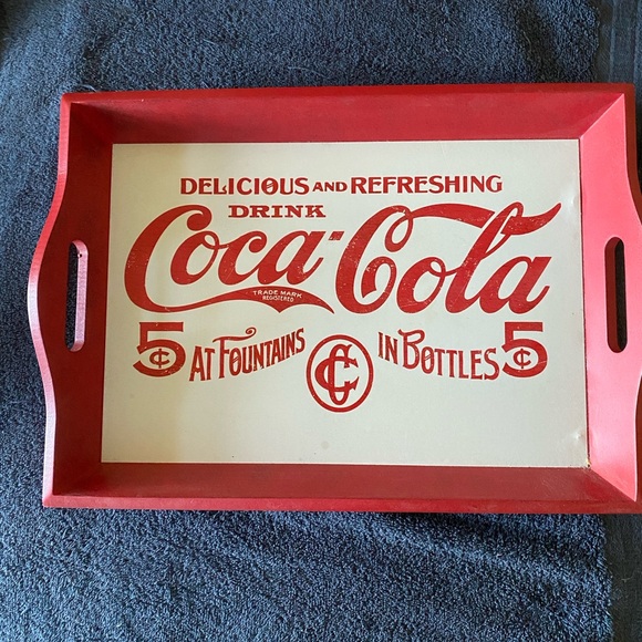 Coca Cola Other - Coca-Cola Advertising Serving Tray Coasters and Napkin/Utensil Holder